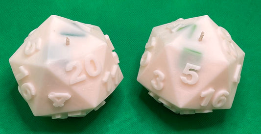 DnD X-Large Candle with Full Set of Dice Inside