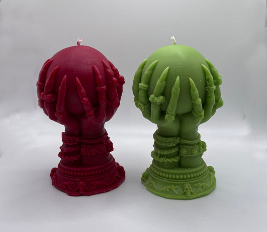 Witch's Hand and Globe Candle